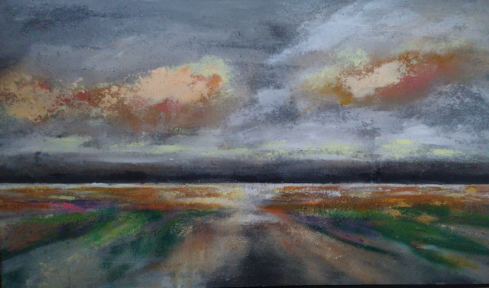 Groot landschap schilderij 2212