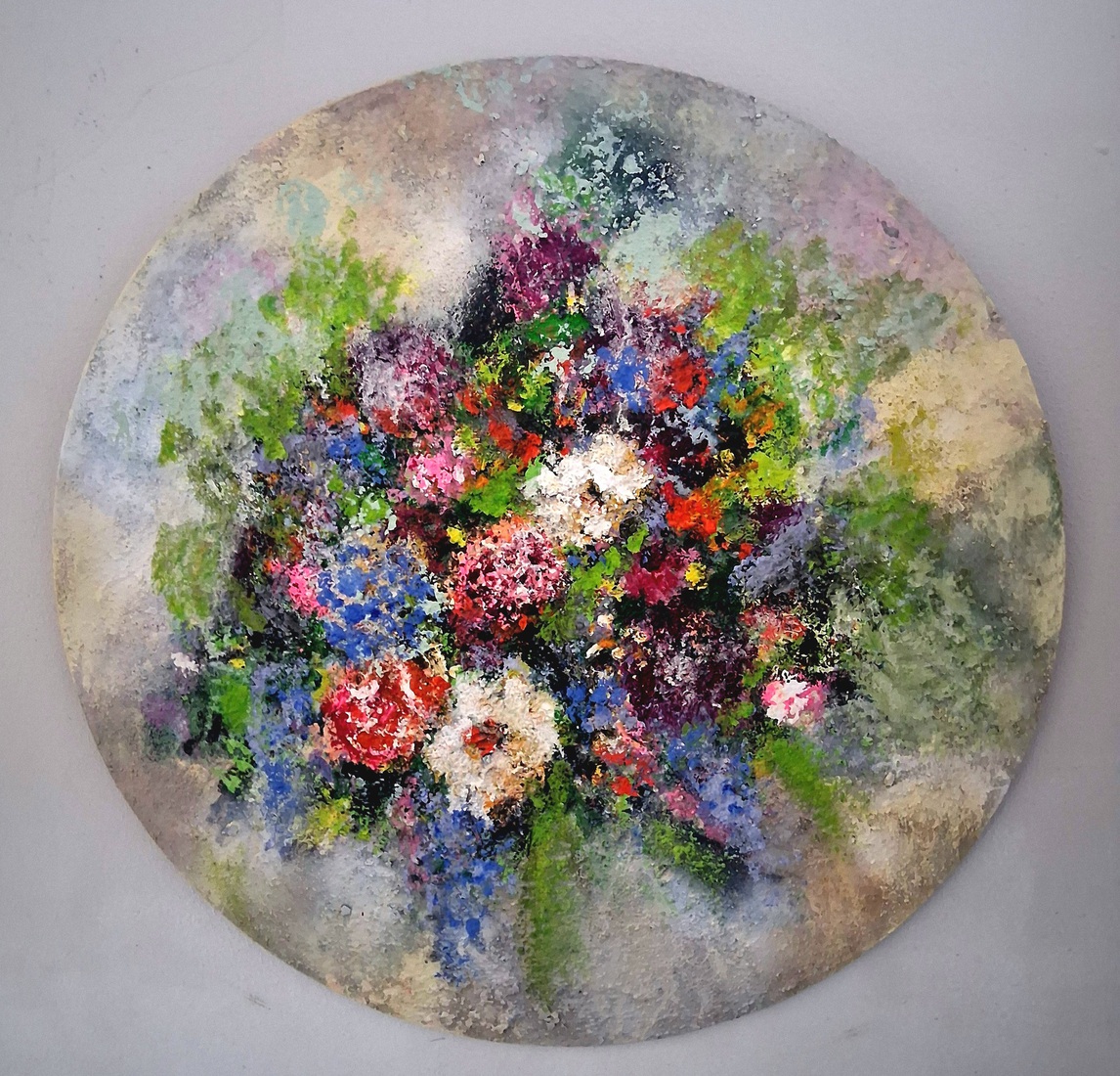 Rond bloemenschilderij 250501