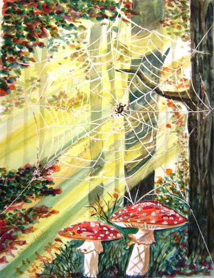 Licht in het herfstbos