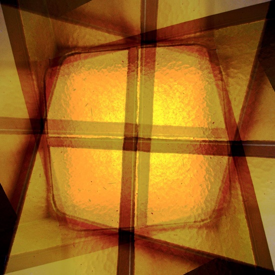 Yellow light through window