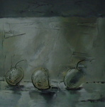 Abstract met gemengde technieken