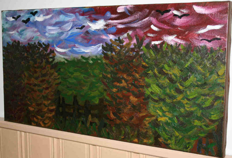 Zonsondergang in het bos -3