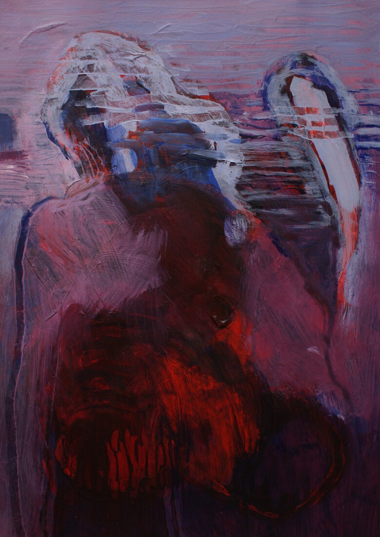 zonder titel 8, acryl op papier 28 x 21