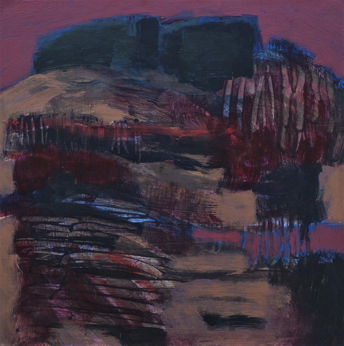 zonder titel 14, acryl op papier 20 x 20