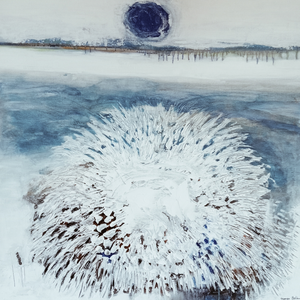 Acryl schilderijen op papier, karton en doek met accenten van krijt en potlood. Inpsiratiebron is de schoonheid van de natuur.