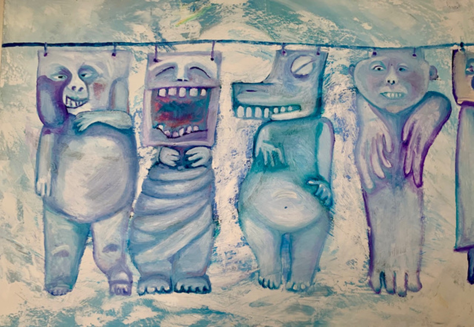 Monsters aan de waslijn