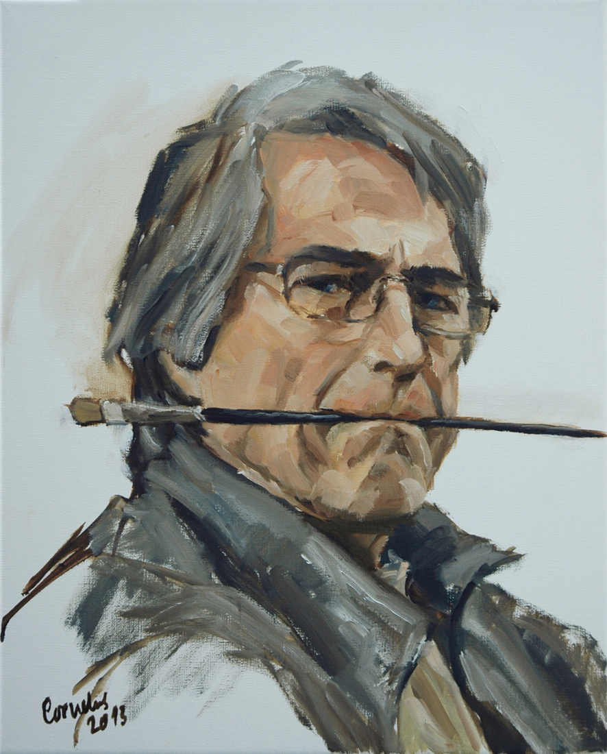 Zelfportret met penseel, studie 2013