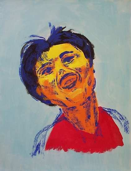 Gedrukt portret van vrouw