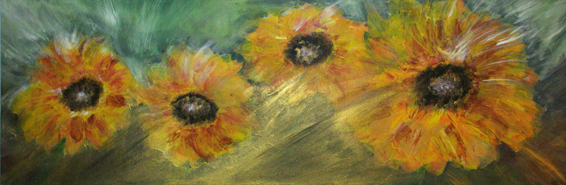 4 Zonnebloemen