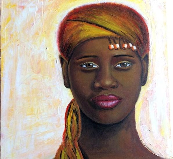 Afrikaanse vrouw met vlechtjes