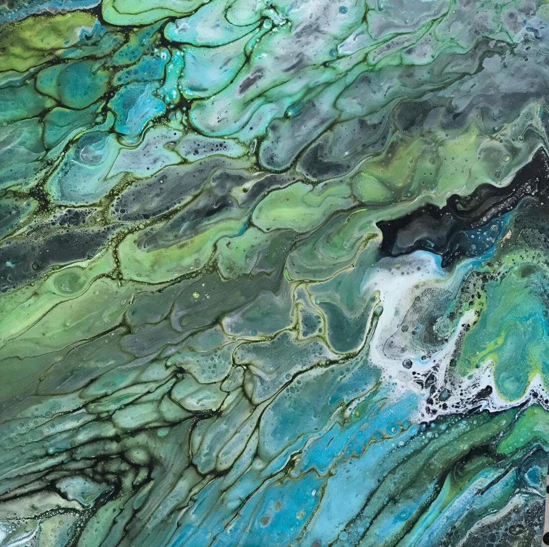 Abstract blauw - Leda