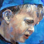 Portretten van jong en oud in aquarel, acryl en olieverf. Modelschetsen.