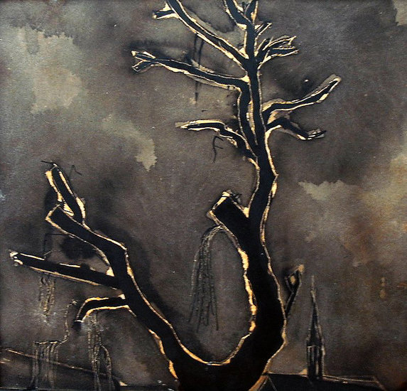 Wilg aan vitringasingel met Catherinakapel