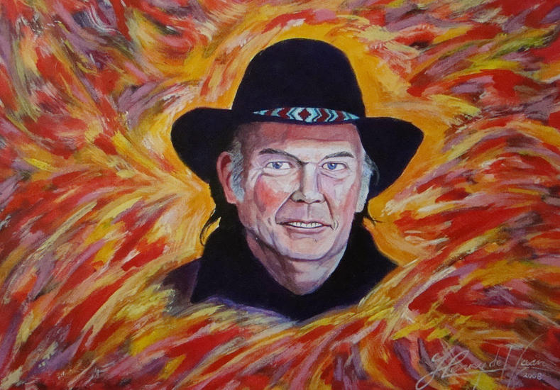 Portret van Neil Young