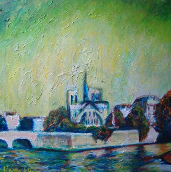 Vergezicht op de Notre Dame