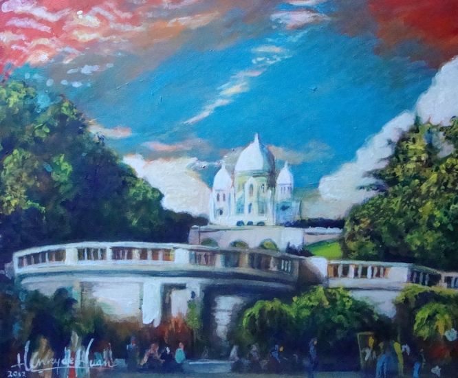 Vergezicht op de Sacre Coeur