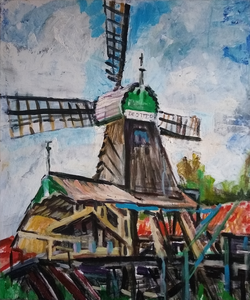 Enige nieuwe werken gemaakt op mijn favoriete Locatie; in en om mijn woonplaats Amsterdam. Sommige van deze werken hingen op mijn tentoonstelling 'Beeldend aan de Amstel'.