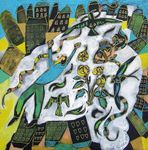 Klein tot middelgroot werk met als onderwerpen 'de mens' en 'dieren en planten'