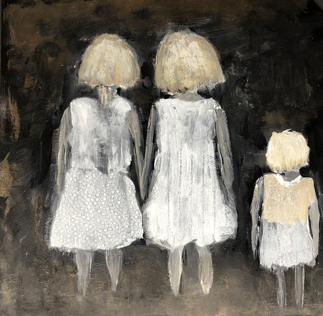 Ingelijst Kunstwerkje  3 meisjes