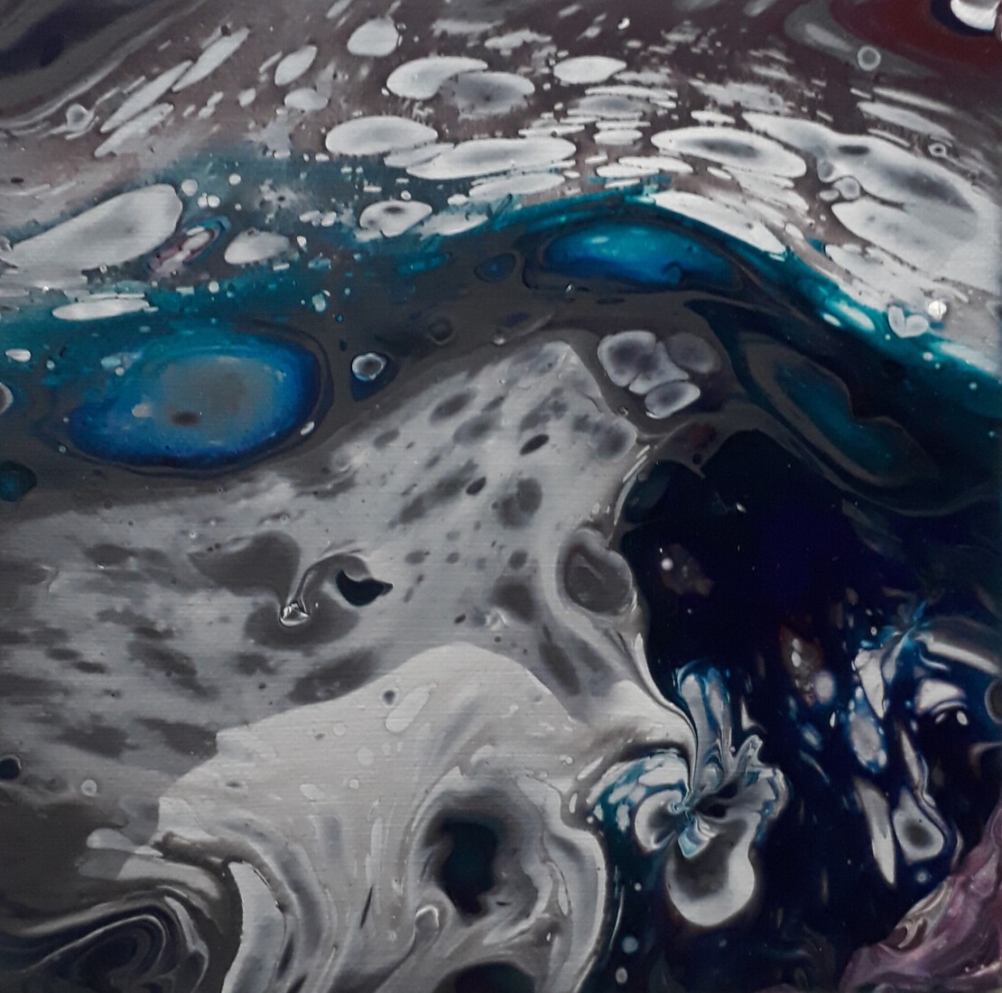 Blauw zilver abstract 2