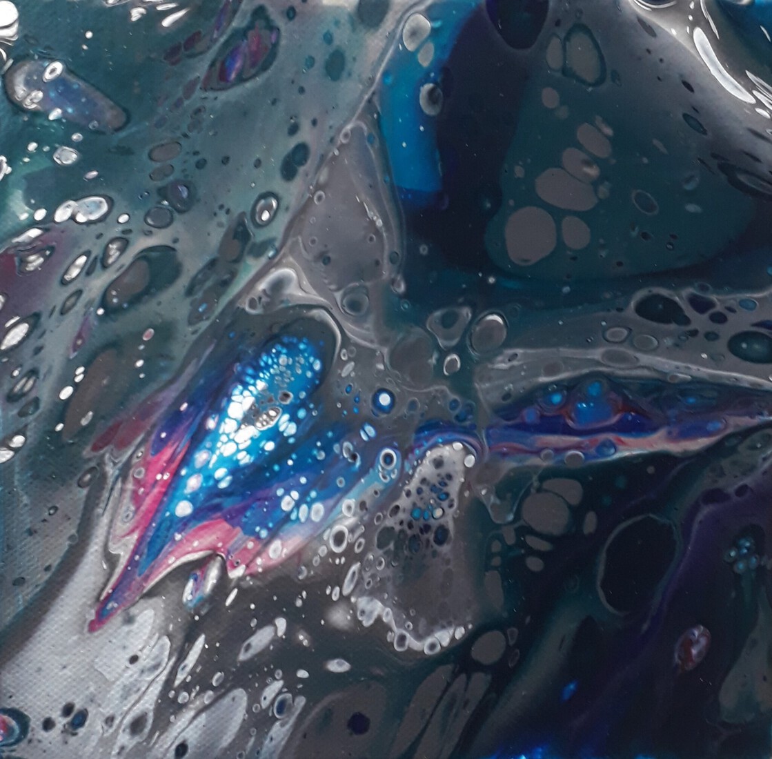 Blauw zilver abstract 1