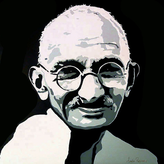 Portret Ghandi