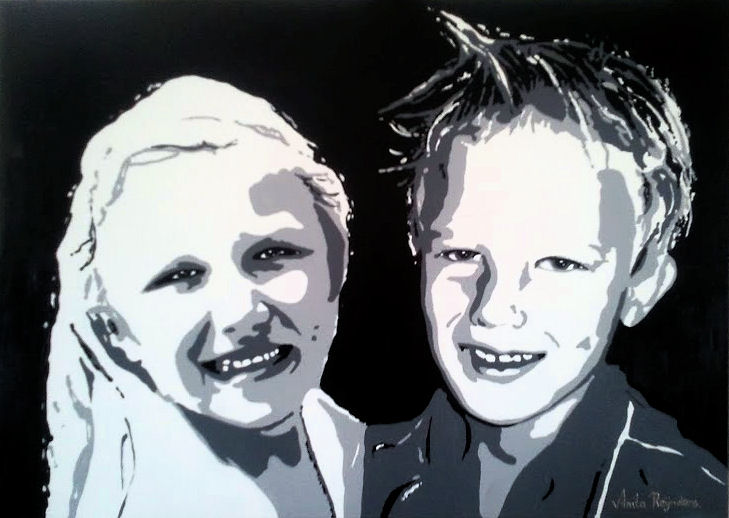 Portret Linde en Daan.