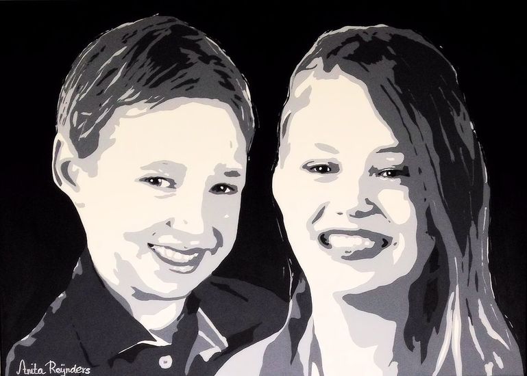 portret 2 kinderen