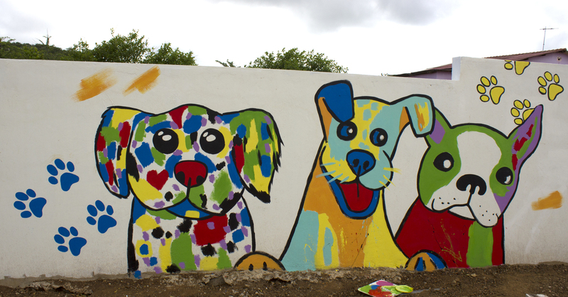 Stichting DOG Curacao muurschildering