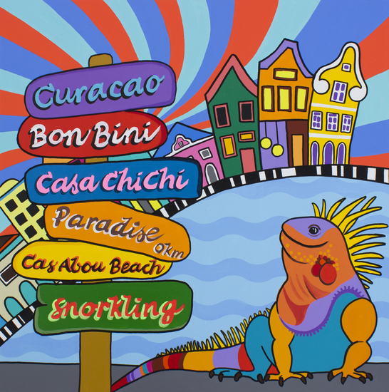 Curacao home of the Iguana
