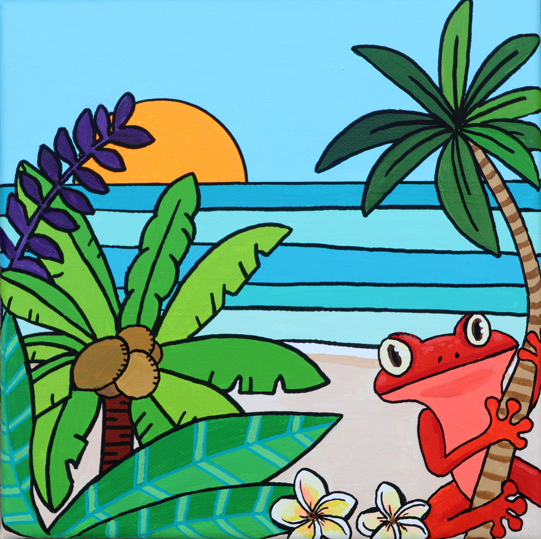redfrog island, rode kikkers op een eiland in panama