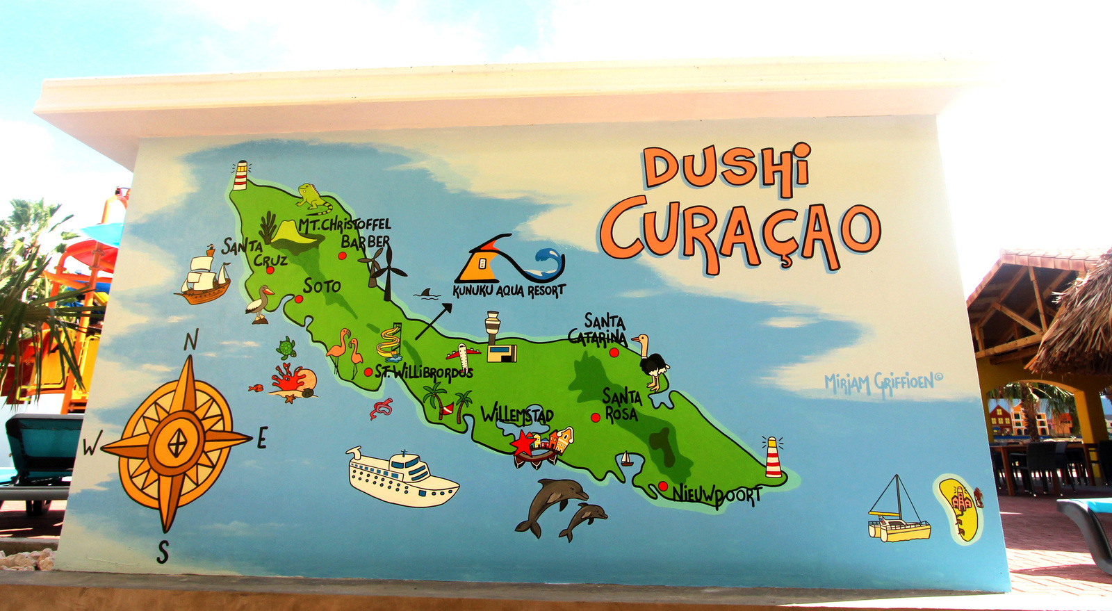 eilandkaart van Curacao