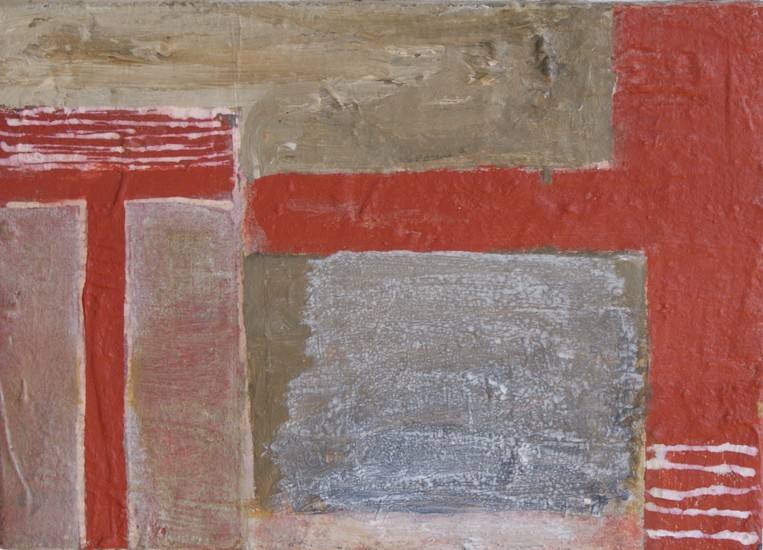 compositie grijze,rode en omber,6