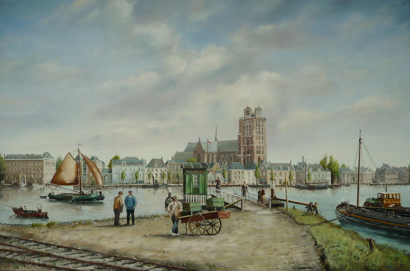 Gezicht op Dordrecht omstreeks 1940