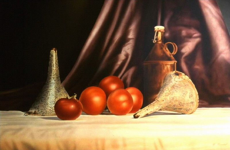 Stilleven met trechters.