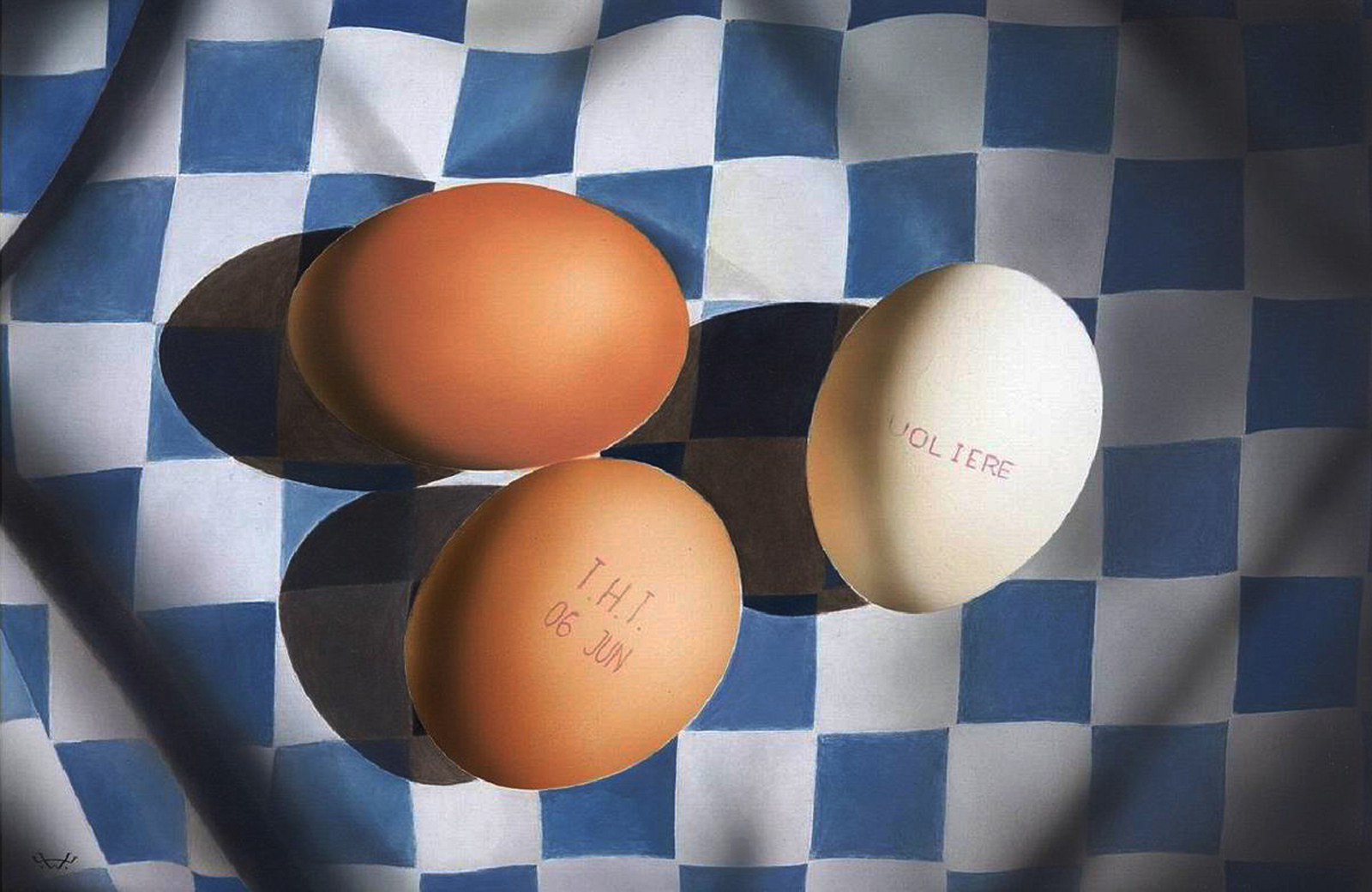 6. Eieren op theedoek.