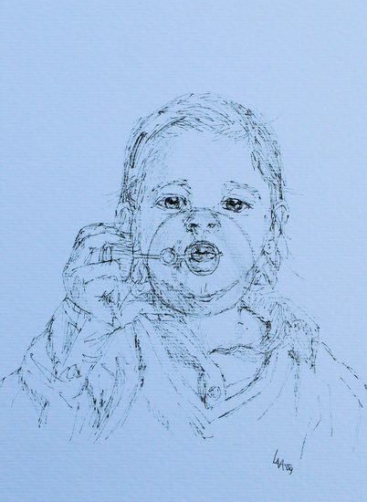 Meisje met belleblaas