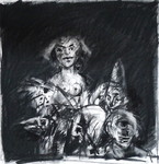 zwartwit is het thema van een expositie deze zomer in België, daarvoor maakte ik dit werk