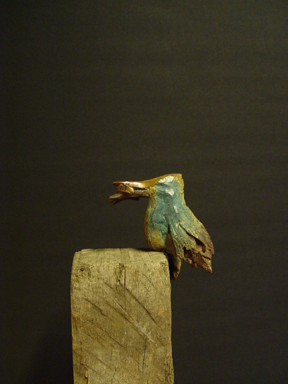 ijsvogel op meerpaal