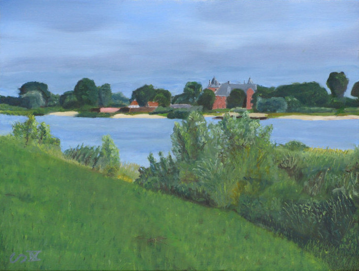 Castle Loevestein seen from Dalem