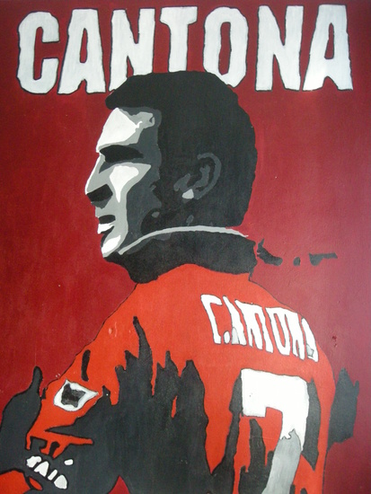 Muurschildering Eric Cantona