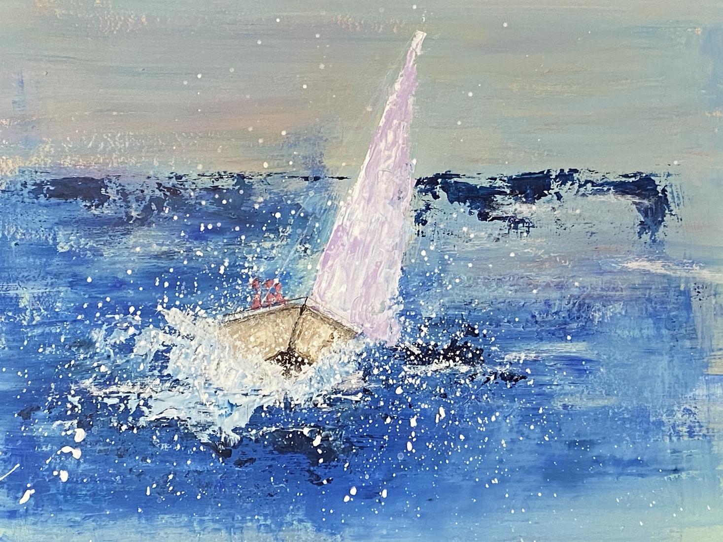 Sailing on a stormy day