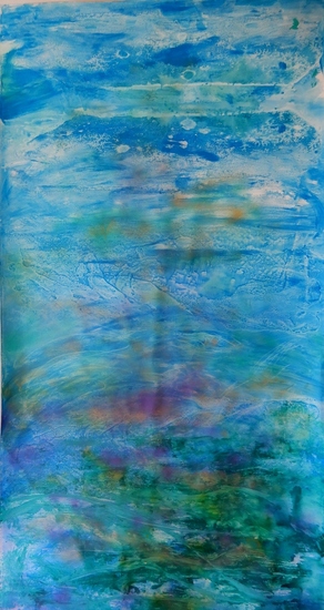 05. Acrylic painting. Banner. Water and Life.