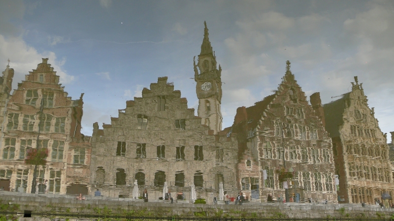 Uitzicht vanaf Korenlei Gent