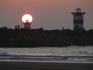 Kleurrijke zon op speciale locaties