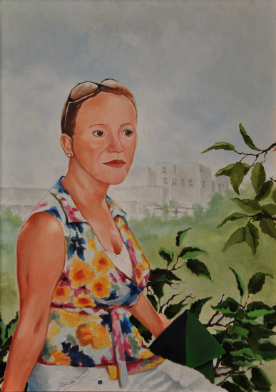 Jonge vrouw op vakantie