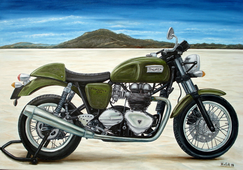 Triumph Thruxton (op Bonneville)