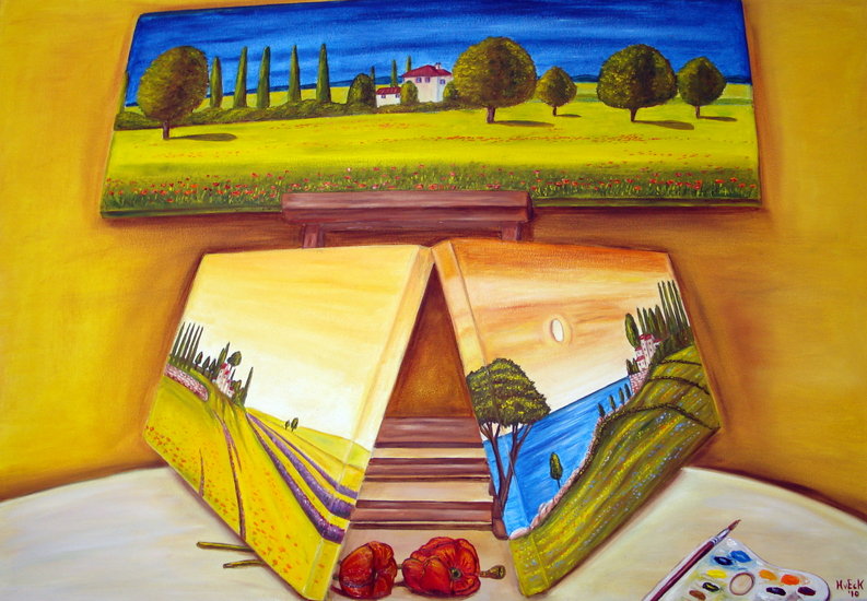 Toscane ,,3 schilderijen'