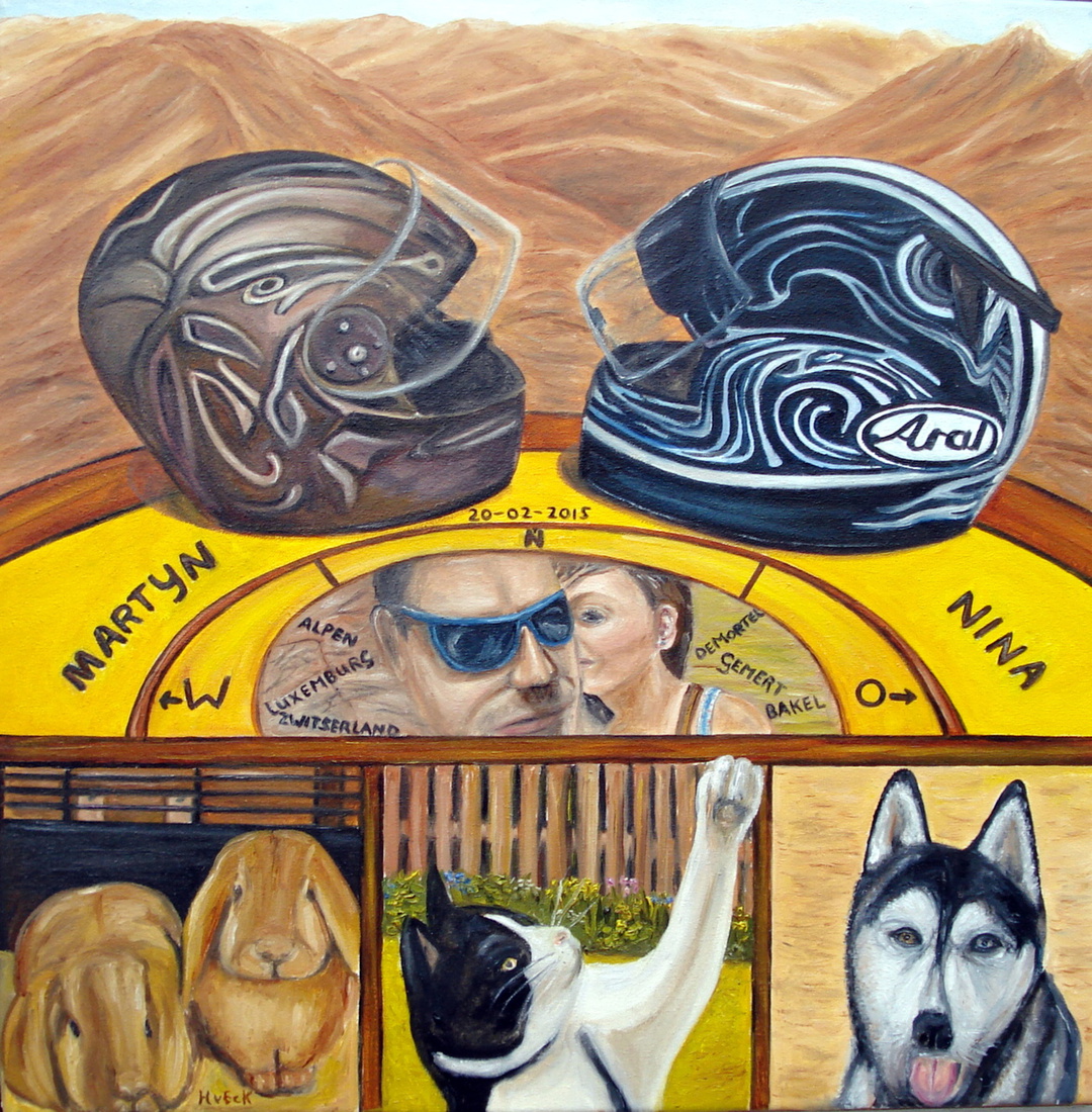 Husky Wolf en kat Tommie