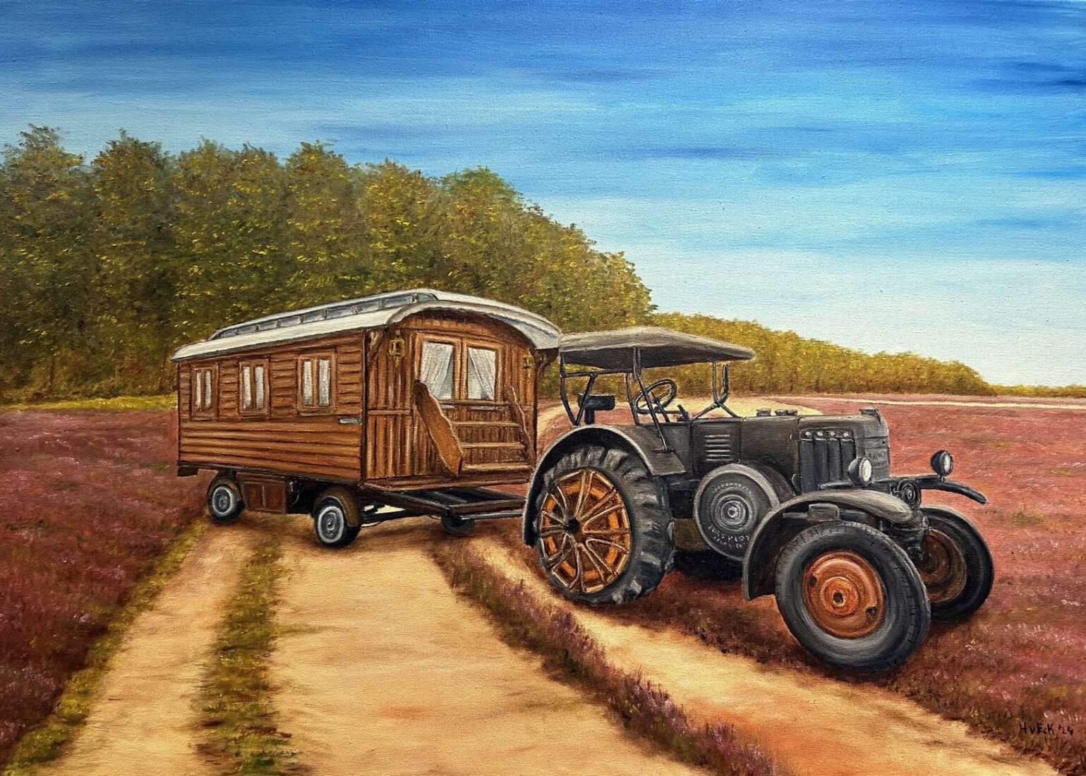 Lanz Bulldog 1942 en Franse woonwagen 1930